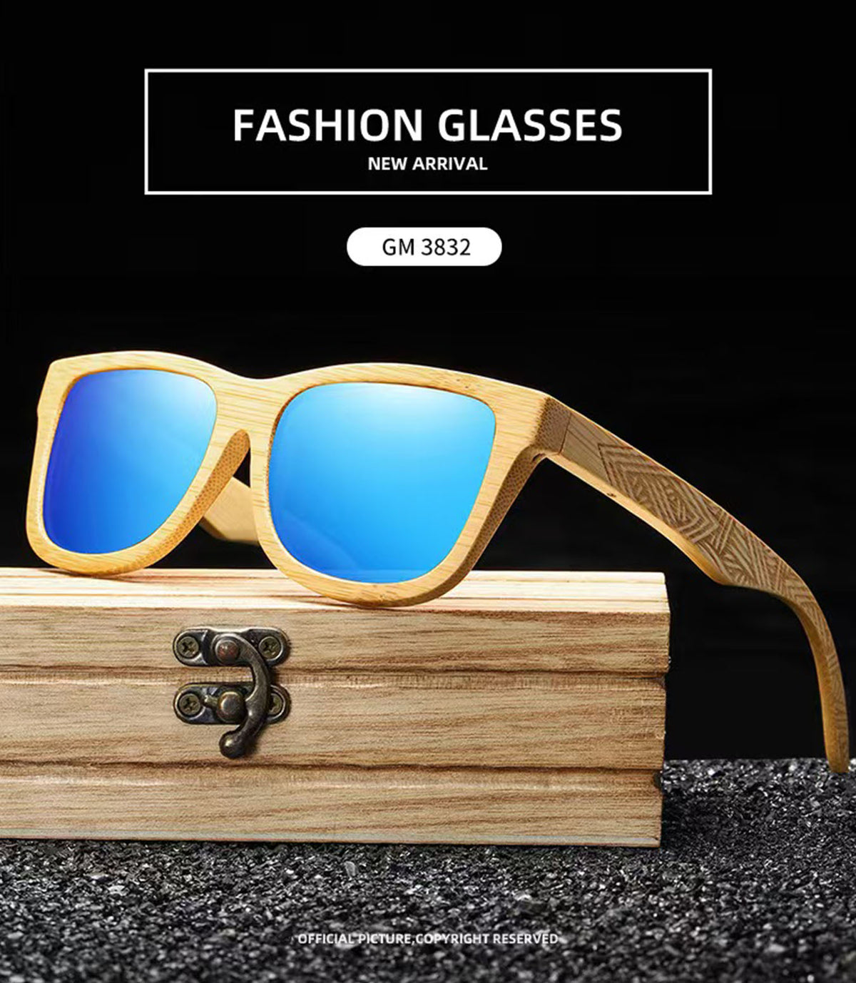 sunglasses polarized with nature bamboo for unisex
