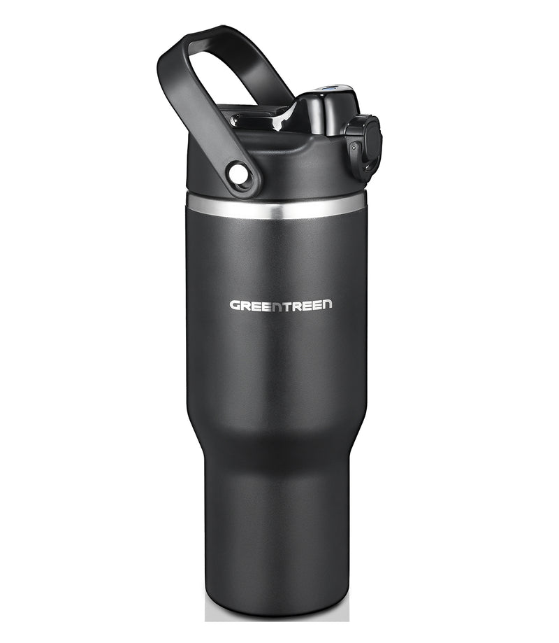 Insulated Water Bottle Fits in Cup Holder for Hiking camping fitness and running