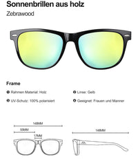 AMXI Holzsonnenbrille für Männer und Frauen