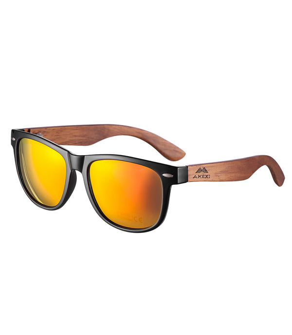 AMEXI Holzsonnenbrille für Damen und Herren