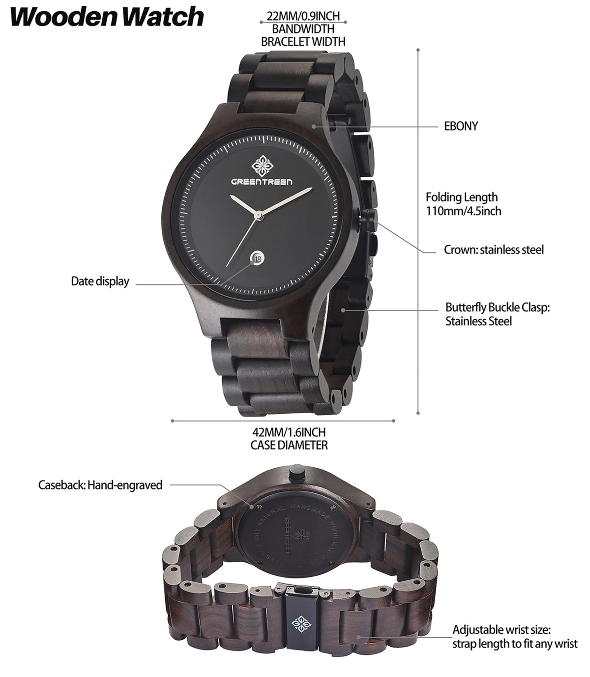 Black sandalwood watches