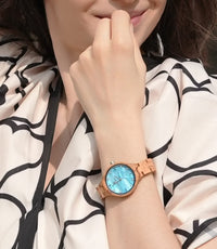Shell surface wooden watches