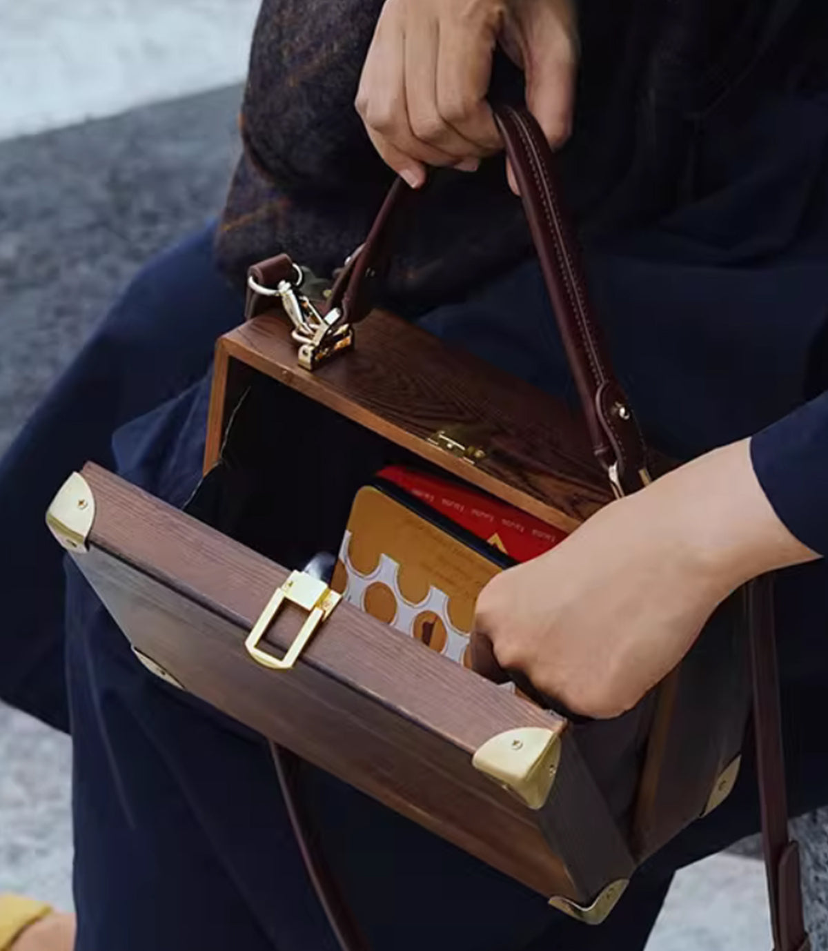 Heart of the Forest-Vintage wooden Bag
