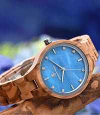 Shell surface wooden watches