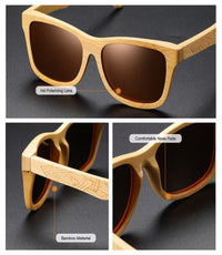 sunglasses polarized with nature bamboo for unisex