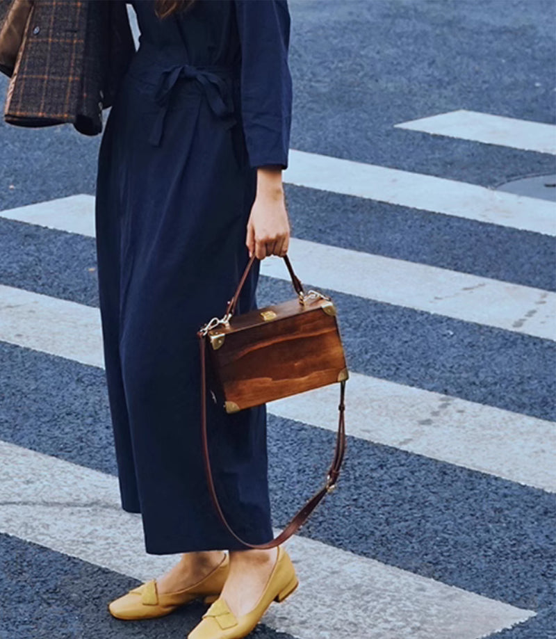 Heart of the Forest-Vintage wooden Bag