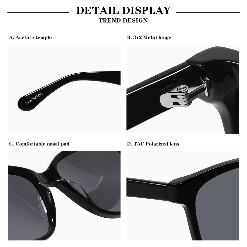 Womens sunglasses with acatate