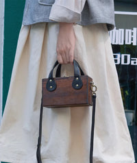 Green Wood Language-Square bag